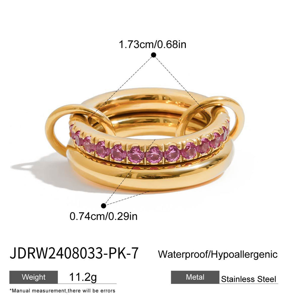Zircon Ring | Titanium Steel Light Luxury