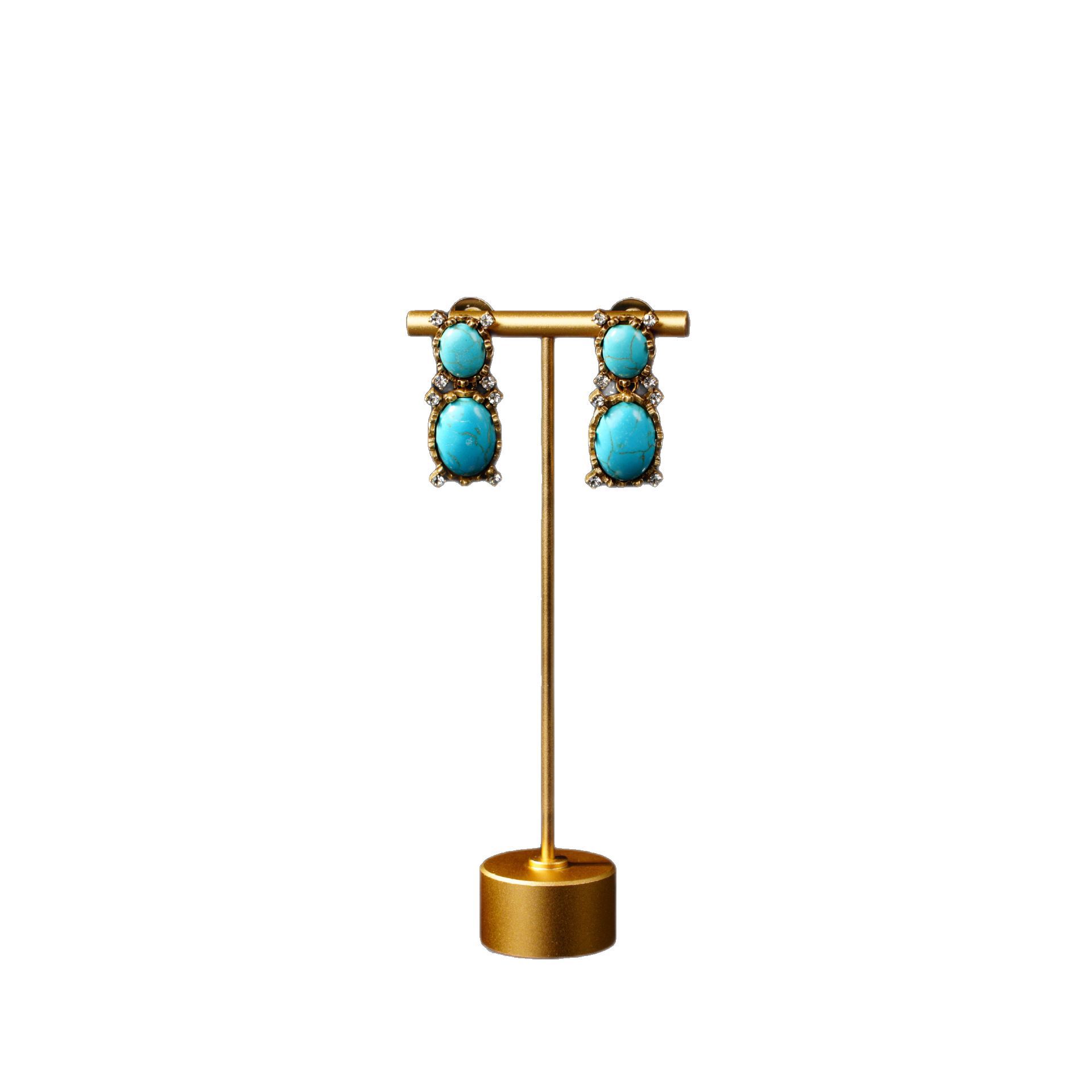 Retro-style, Fashionably Luxurious Earring And Necklace Set