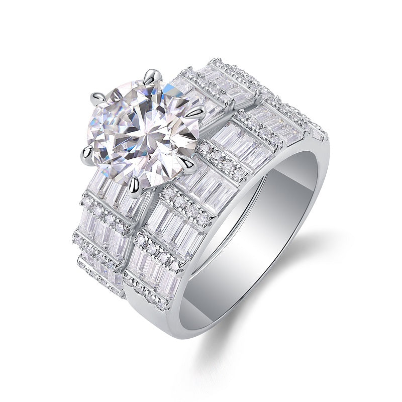 Vanilla Moissanite Ring | 3-Carat S925 Sterling Silver