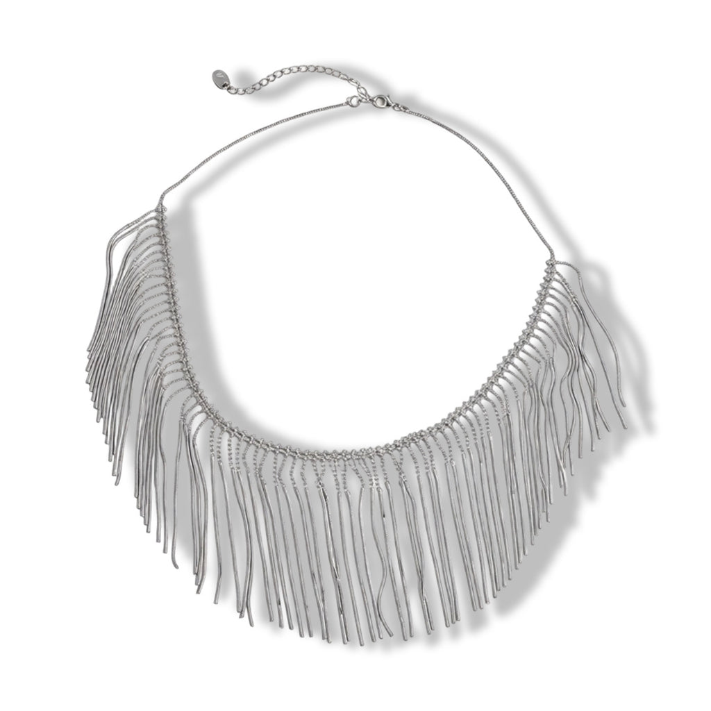 Boho Fringe Necklace – Statement Gold & Silver Layered Jewelry for Summer