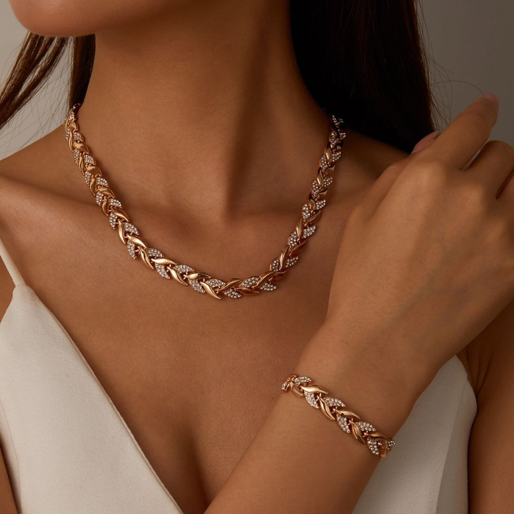 Crystal Bracelet & Necklace Set