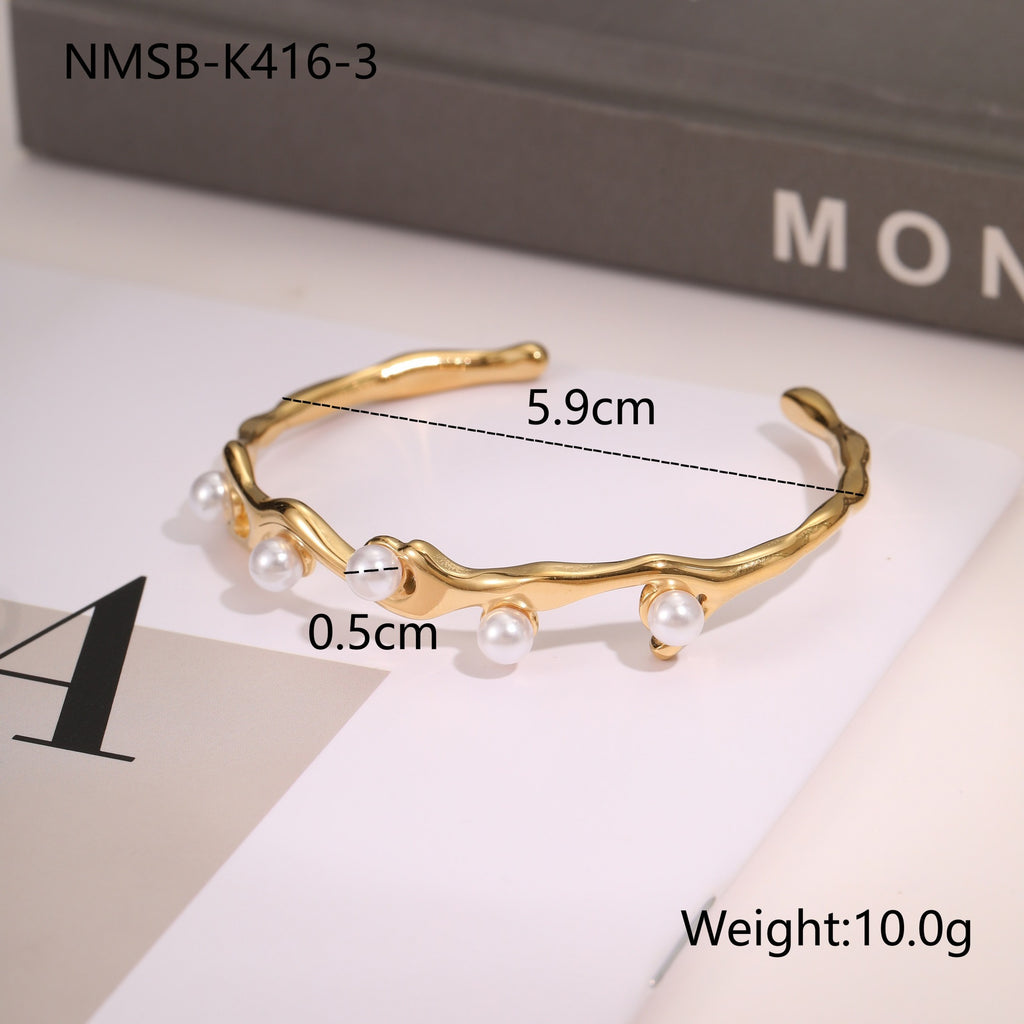 Stainless Steel Gold Bracelet | Luxury Women Jewelry