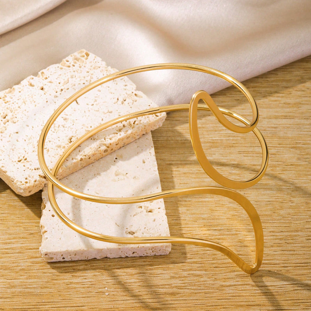Wave Cross Geometric Bracelet