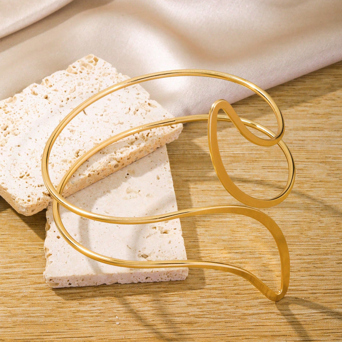 Wave Cross Geometric Bracelet
