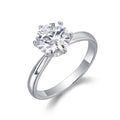 925 Sterling Silver Solitaire Ring for Women – Classic Round Cut Engagement Ring | Elegant Minimal Jewelry