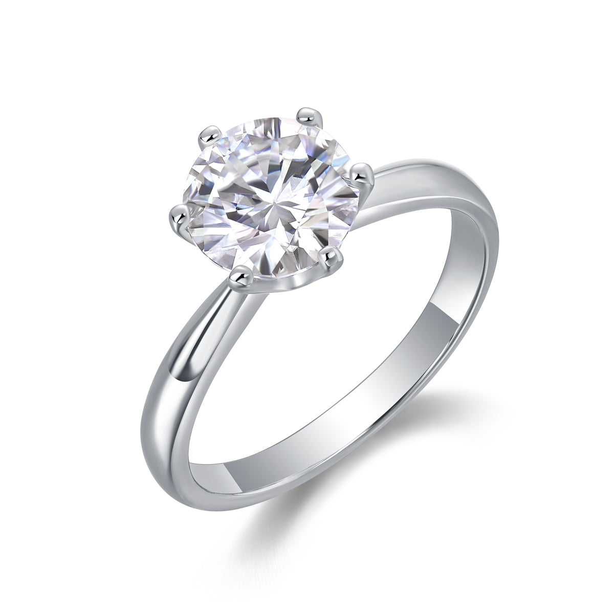 925 Sterling Silver Solitaire Ring for Women – Classic Round Cut Engagement Ring | Elegant Minimal Jewelry