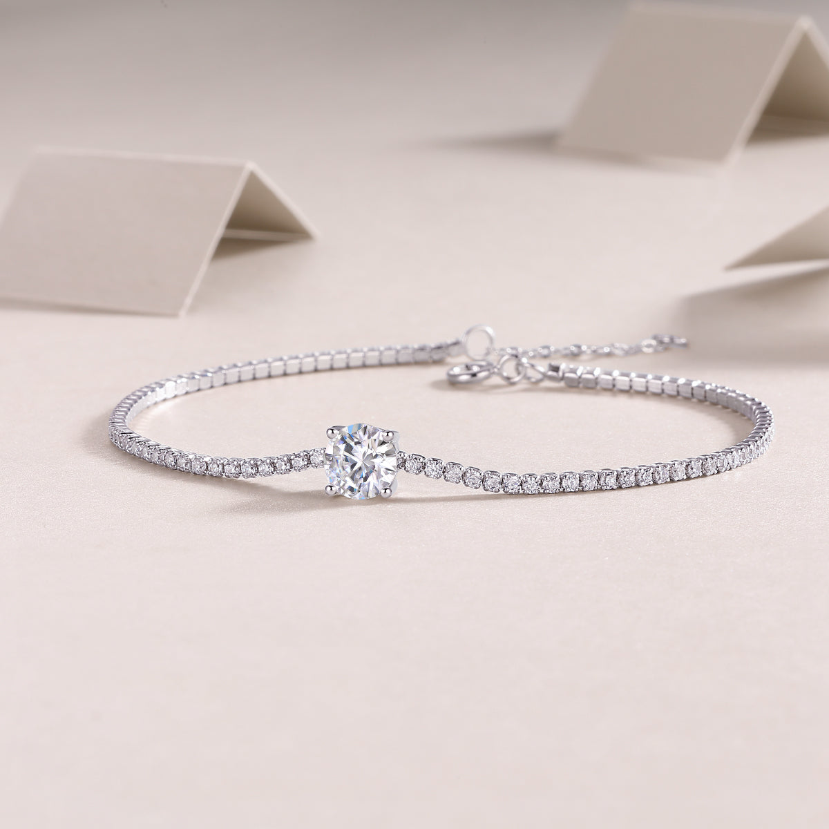 1-Carat Moissanite Bracelet | S925 Sterling Silver | Luvia