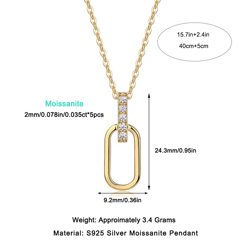 Light & Shadow Moissanite Necklace Set | S925 Gold