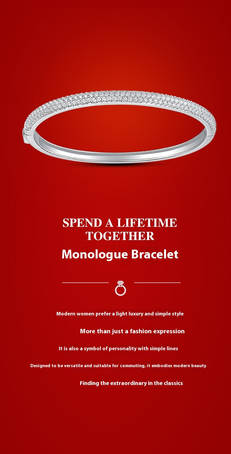 925 Sterling Silver Moissanite Bracelet | Luxe Sparkle
