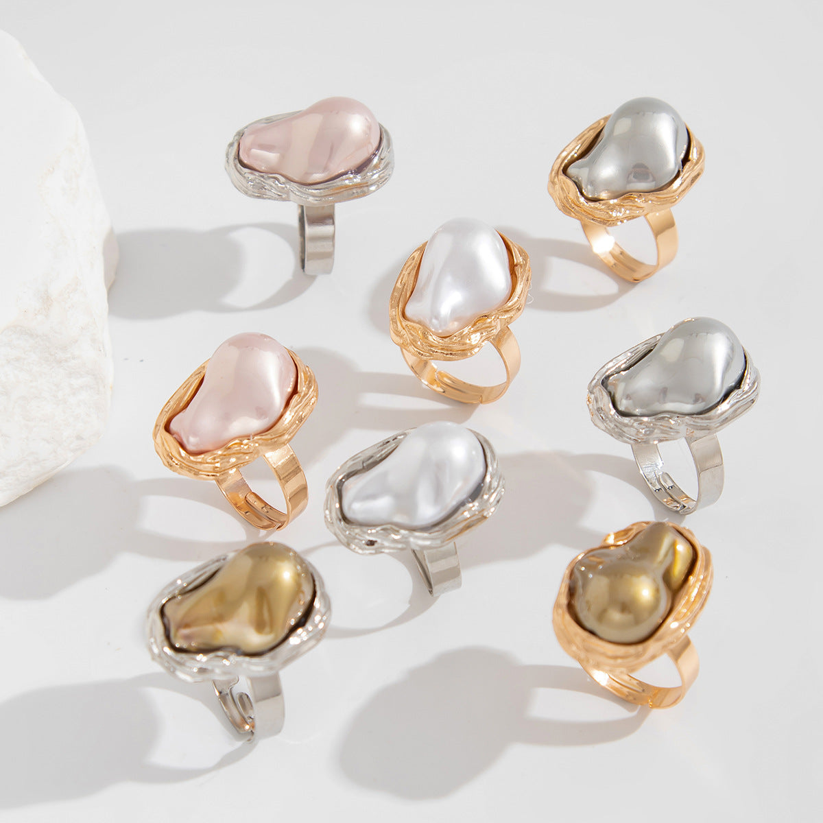 Luxury Baroque Pearl Statement Rings – Timeless Elegance for Modern Women