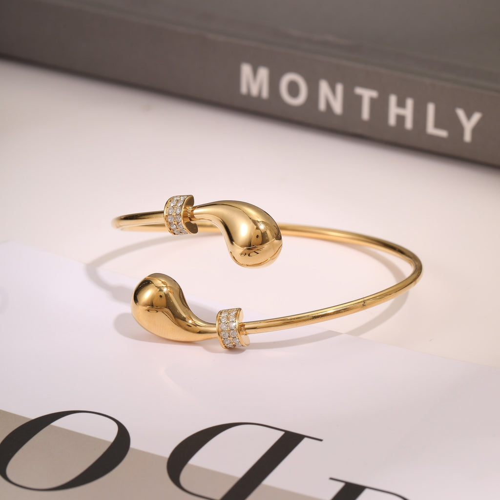 Stainless Steel Gold Bracelet | Luxury Women Jewelry
