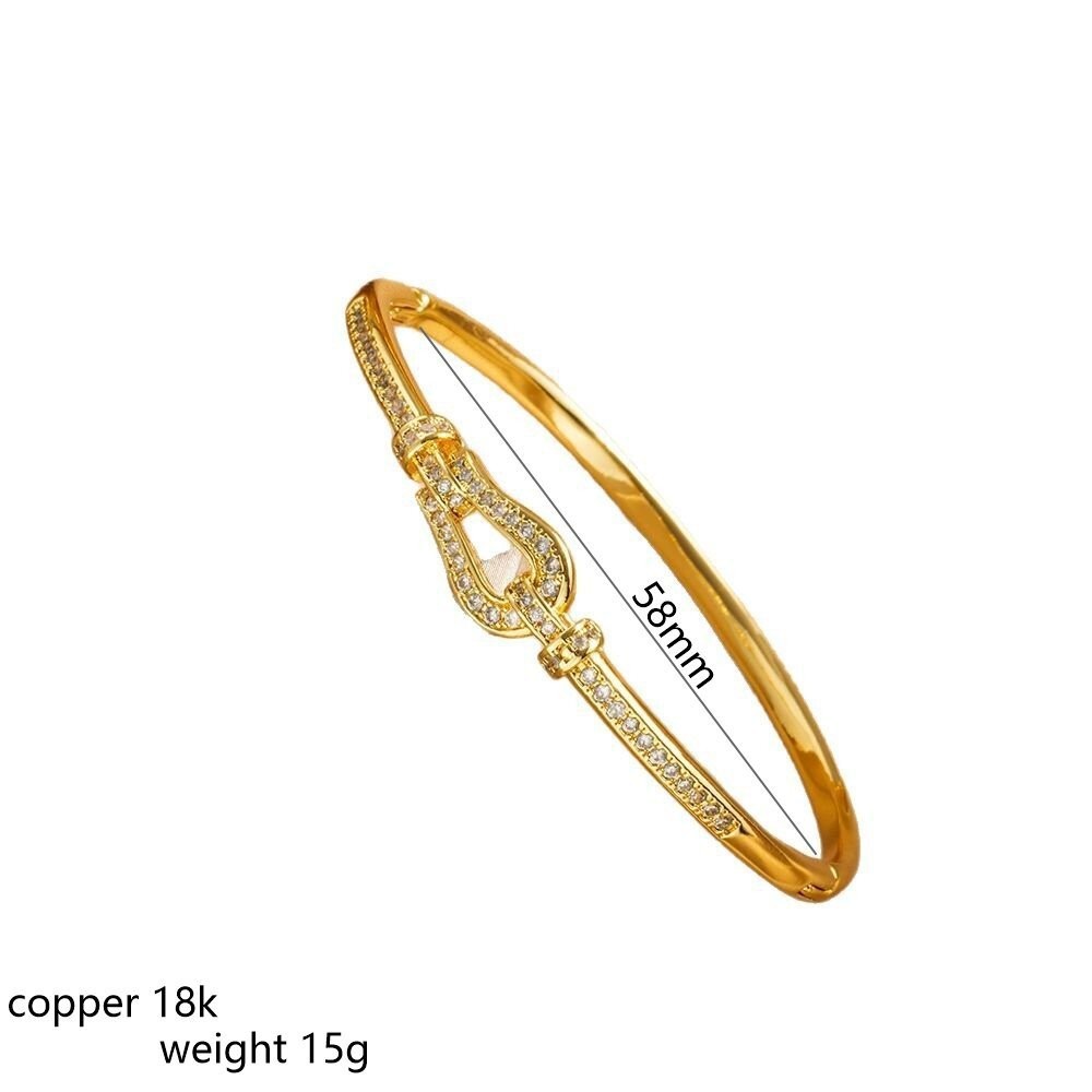 Crystal Horseshoe Buckle Bracelet