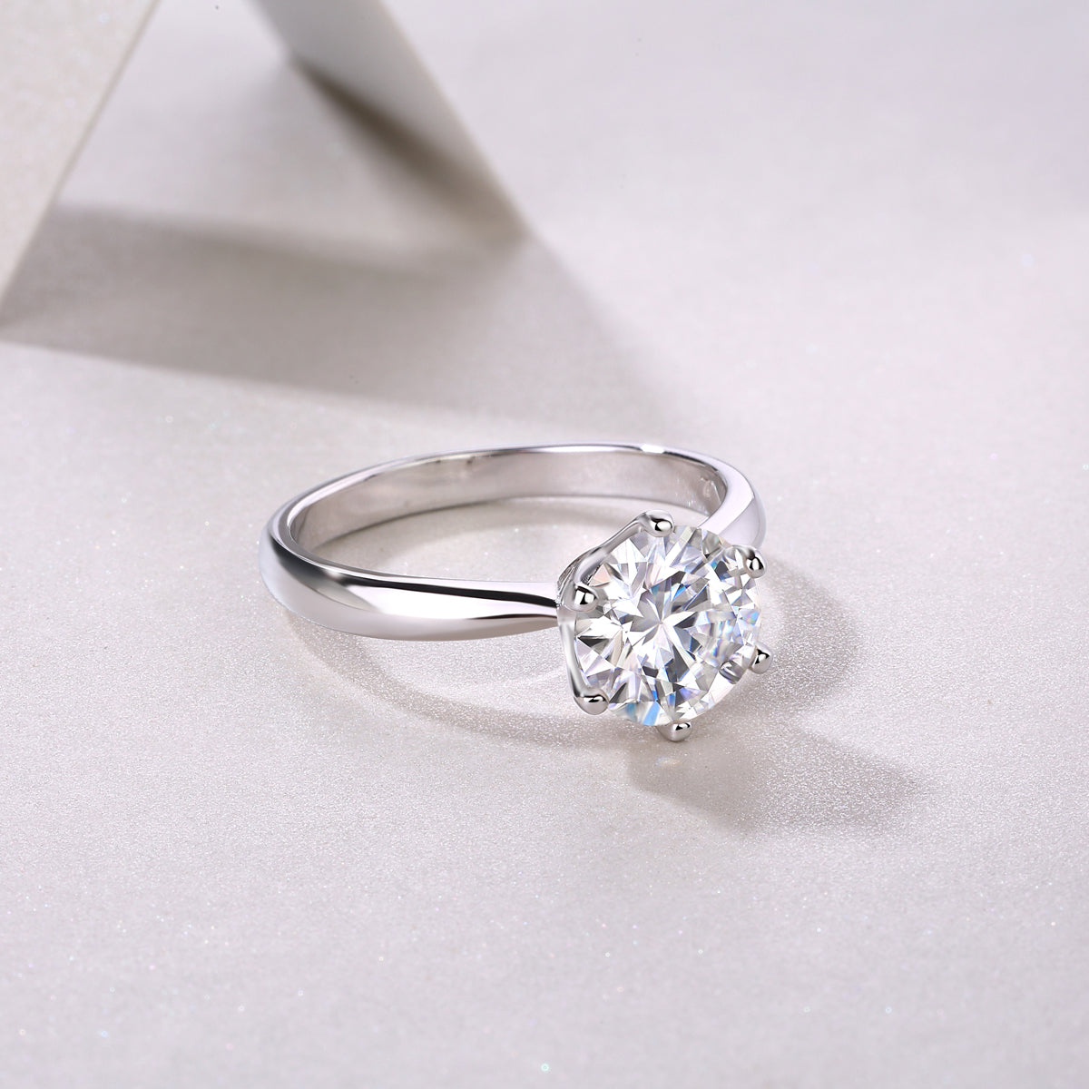 925 Sterling Silver Solitaire Ring for Women – Classic Round Cut Engagement Ring | Elegant Minimal Jewelry