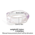Luxury Chunky Acrylic & Silver Bracelet Set – Modern Minimalist Statement Jewelry