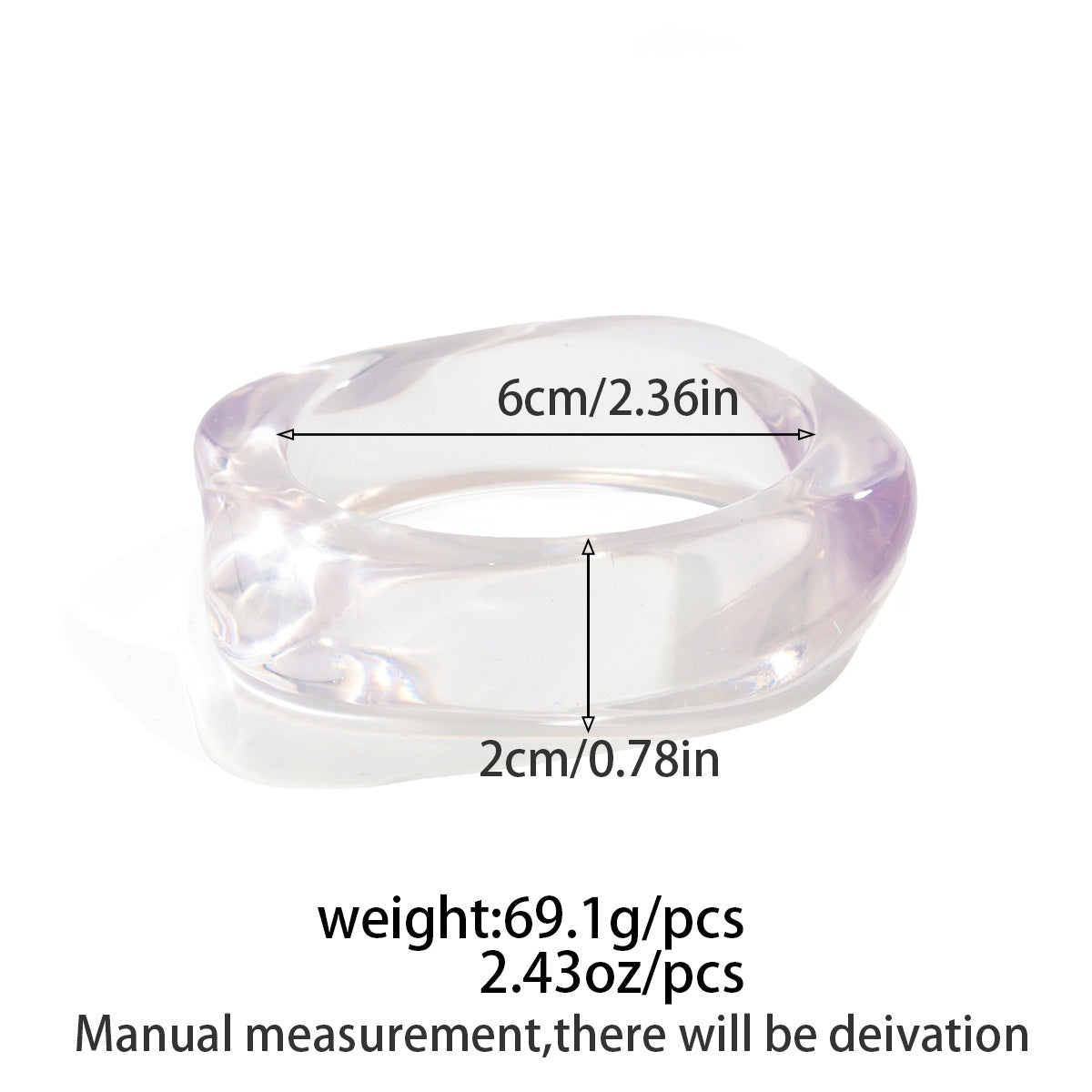 Luxury Chunky Acrylic & Silver Bracelet Set – Modern Minimalist Statement Jewelry