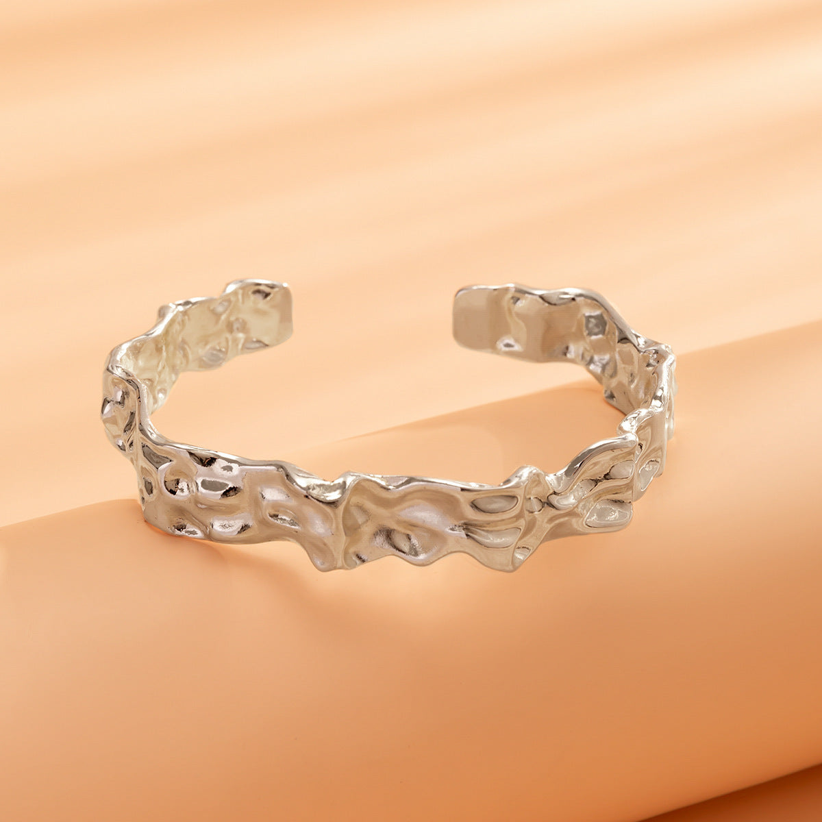 Wide Geometric Cuff Bracelet | Glossy Statement | Luvia