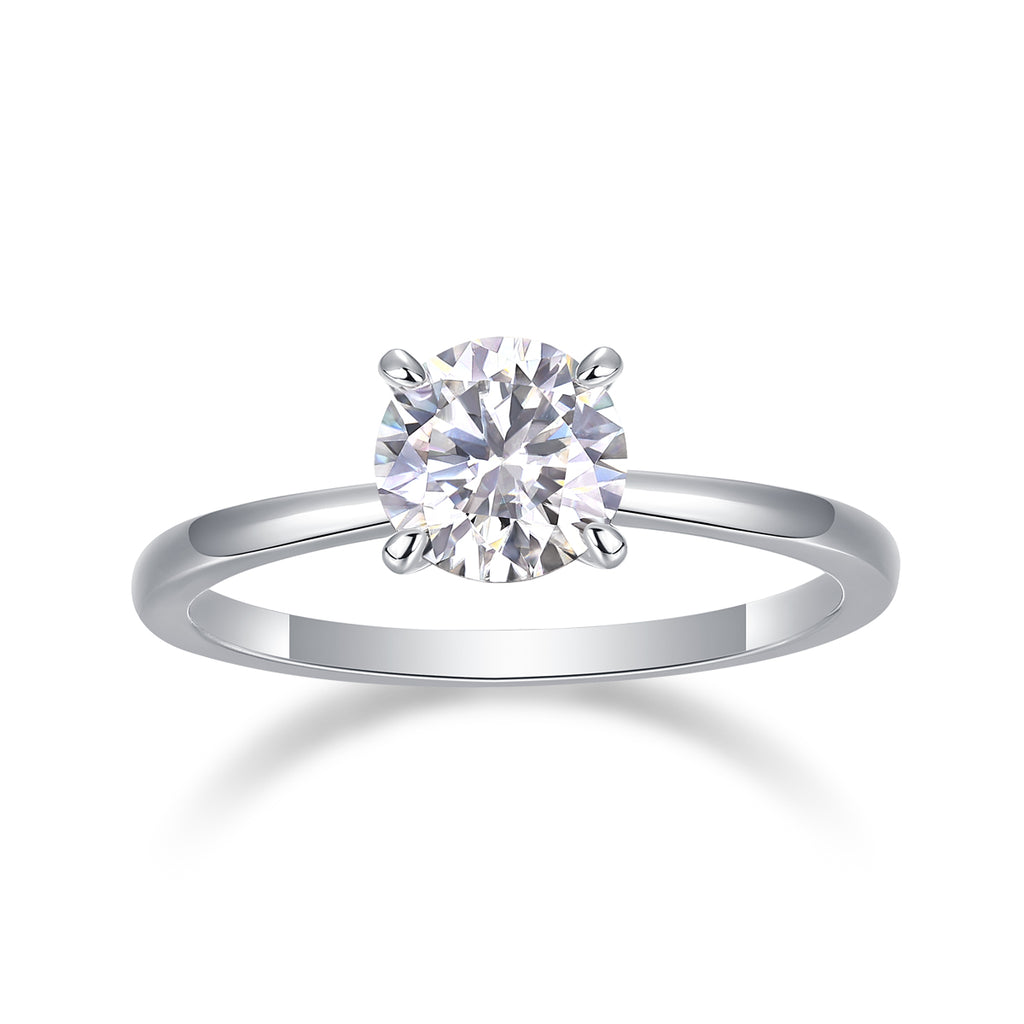 925 Sterling Silver Solitaire Ring for Women – Classic Round Cut Engagement Ring | Minimal Elegant Jewelry
