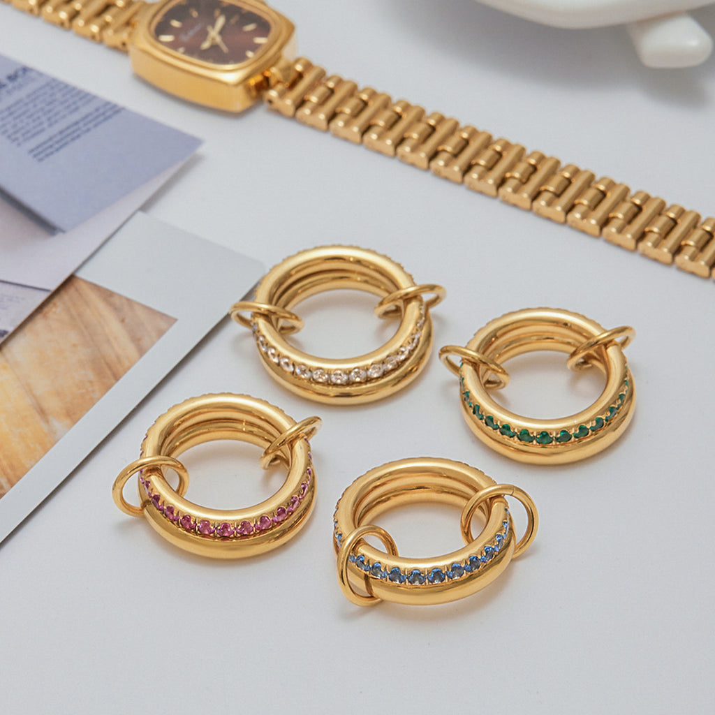 Zircon Ring | Titanium Steel Light Luxury