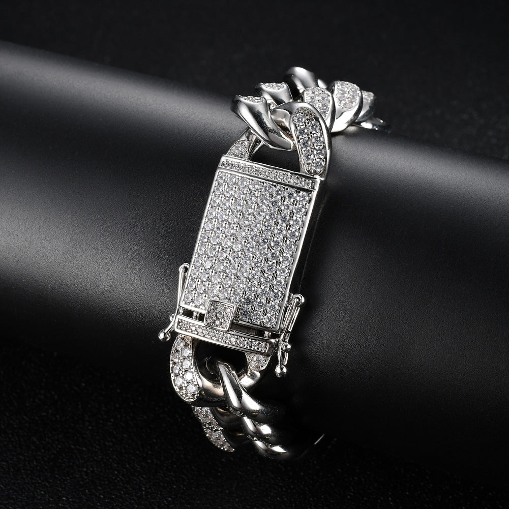 Bold Wide Cuban Chain Bracelet