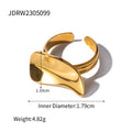 18K Gold Stainless Steel Ring | Smooth Statement Design