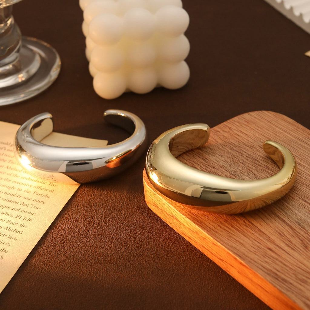 Curved Open Cuff Bracelet
