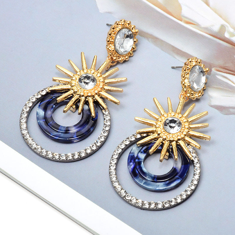 Bold Sunburst Earrings – Colorful Luxury Jewelry