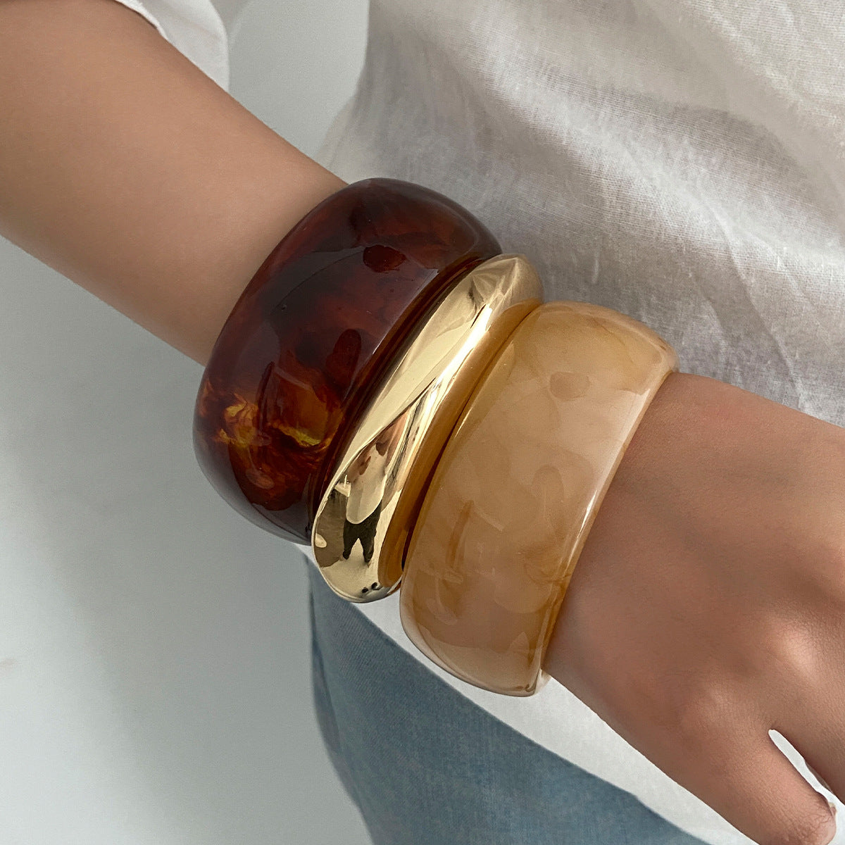 Translucent Resin Bracelet – Bold & Minimalist Statement Jewelry