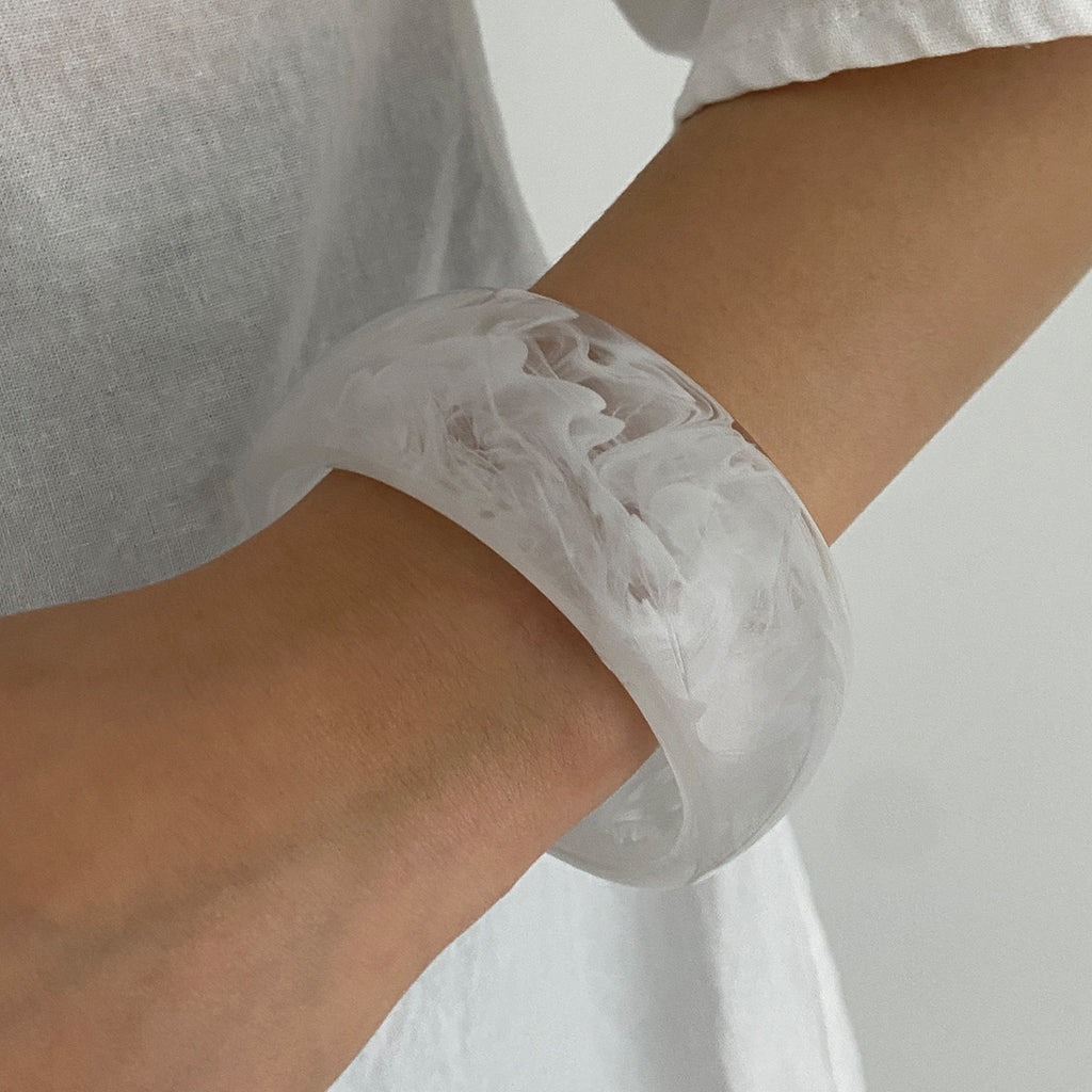 Ombre Acrylic Wide Cuff Bracelet | Modern Art