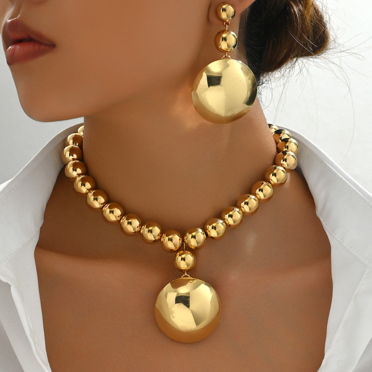 Metallic Harmony | Beaded Jewelry Set