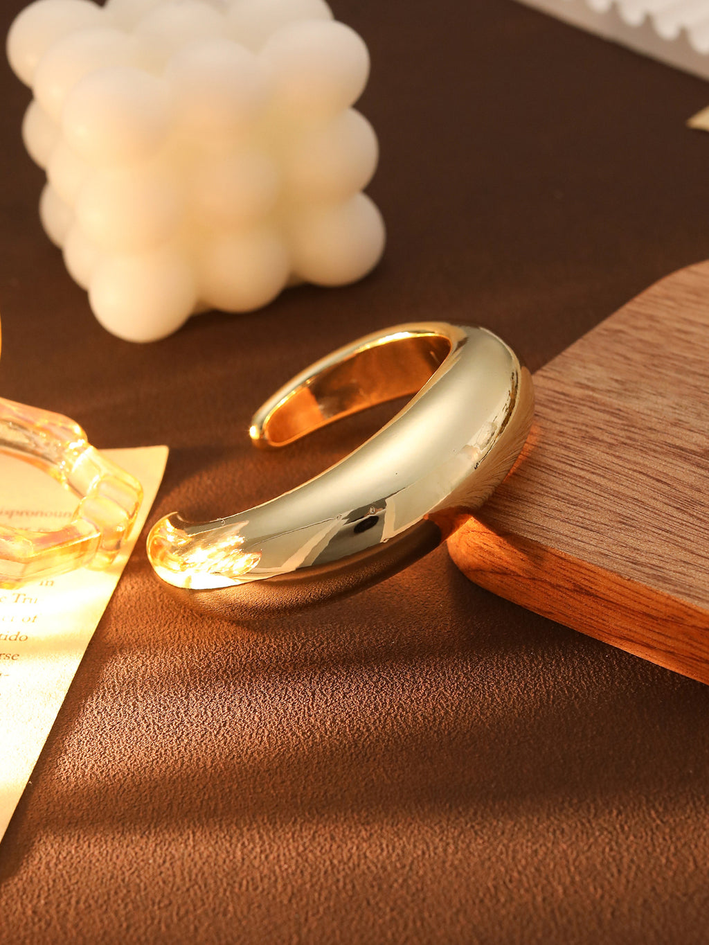 Curved Open Cuff Bracelet