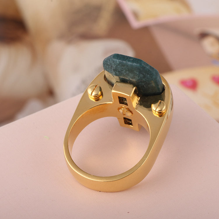 Mystic Earth | Natural Stone Bohemian Ring