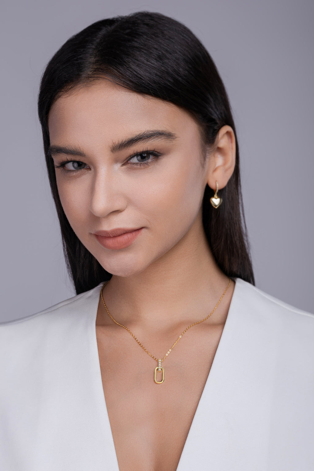 Light & Shadow Moissanite Necklace Set | S925 Gold