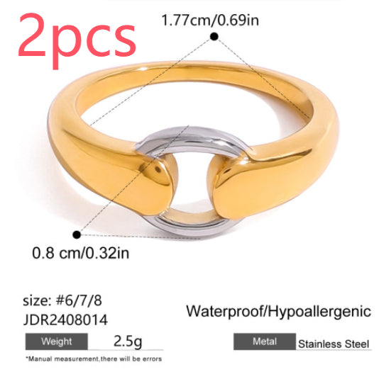 Gold & Silver Stackable Rings Set – Luxury Minimal Statement Jewelry | Luvia Global