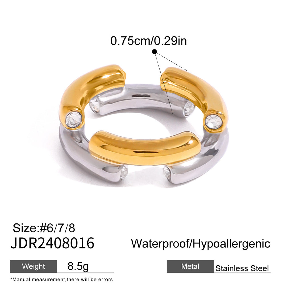 Gold & Silver Stackable Rings Set – Luxury Minimal Statement Jewelry | Luvia Global