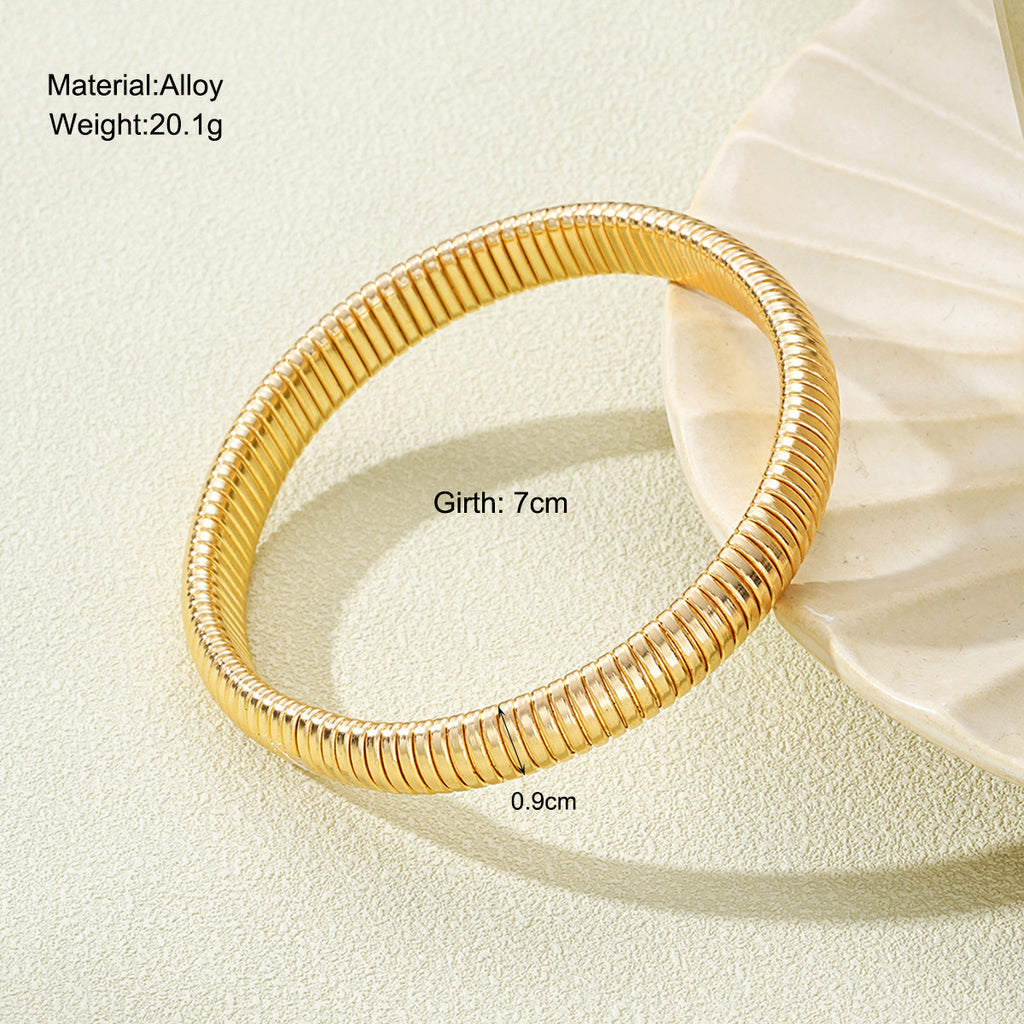 Gold Snake Chain Stretch Bracelet