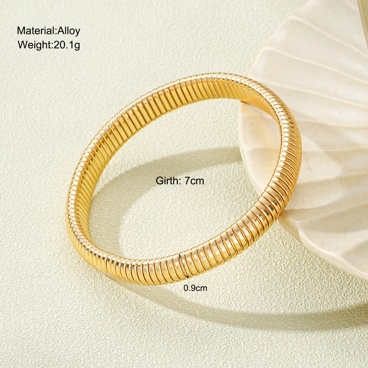 Gold Snake Chain Stretch Bracelet