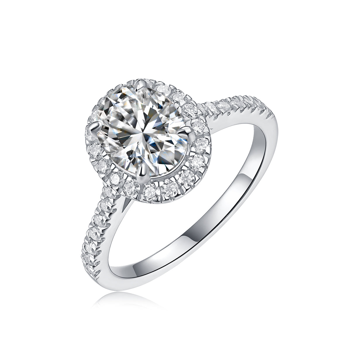 Audrey Statement Moissanite Ring | Large Stone S925 Silver