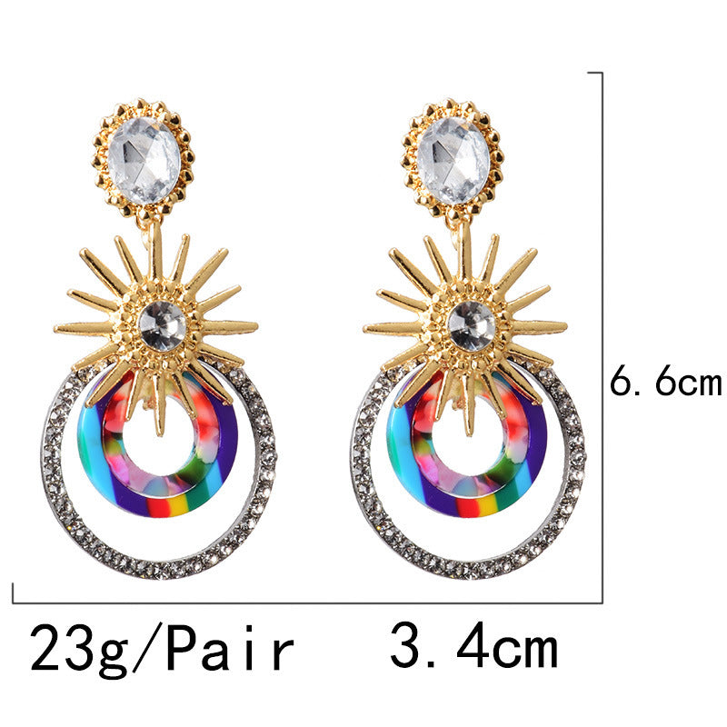 Bold Sunburst Earrings – Colorful Luxury Jewelry