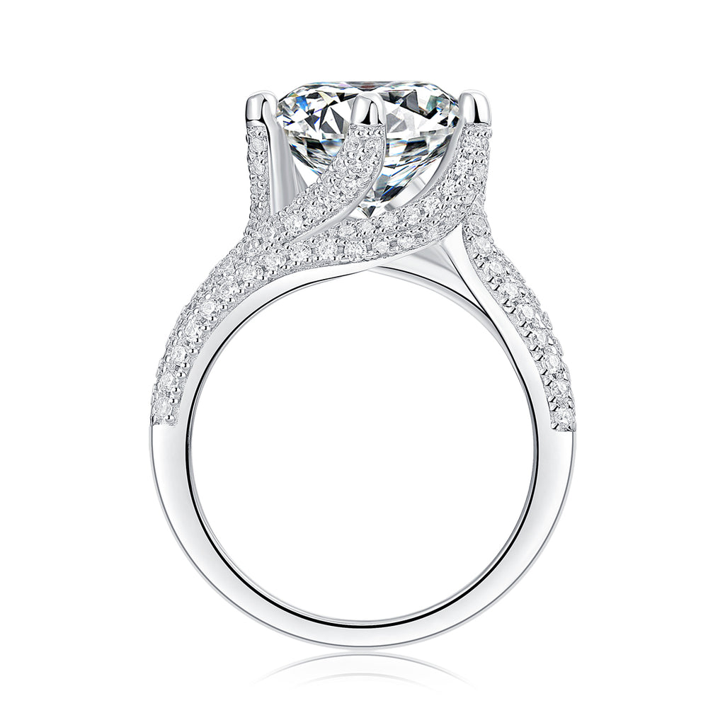 5 Carat Moissanite Bridal Ring Set – 925 Sterling Silver | Eternity Band