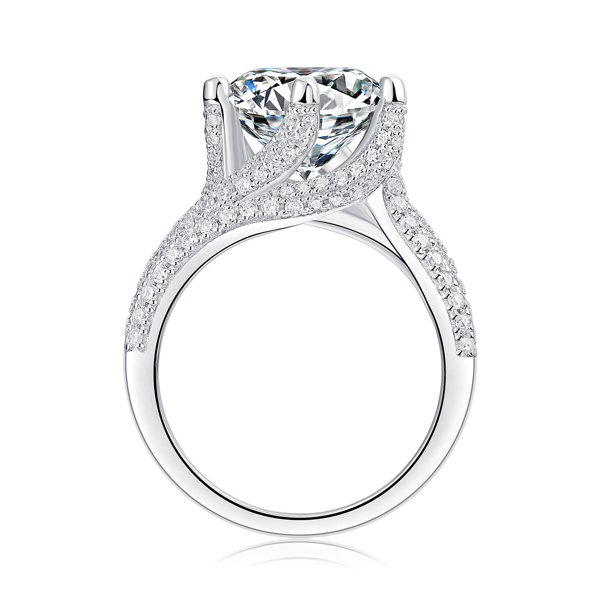 5 Carat Moissanite Bridal Ring Set – 925 Sterling Silver | Eternity Band