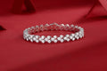 925 Sterling Silver Tennis Bracelet – Elegant Diamond Look Luxury Jewelry for Women