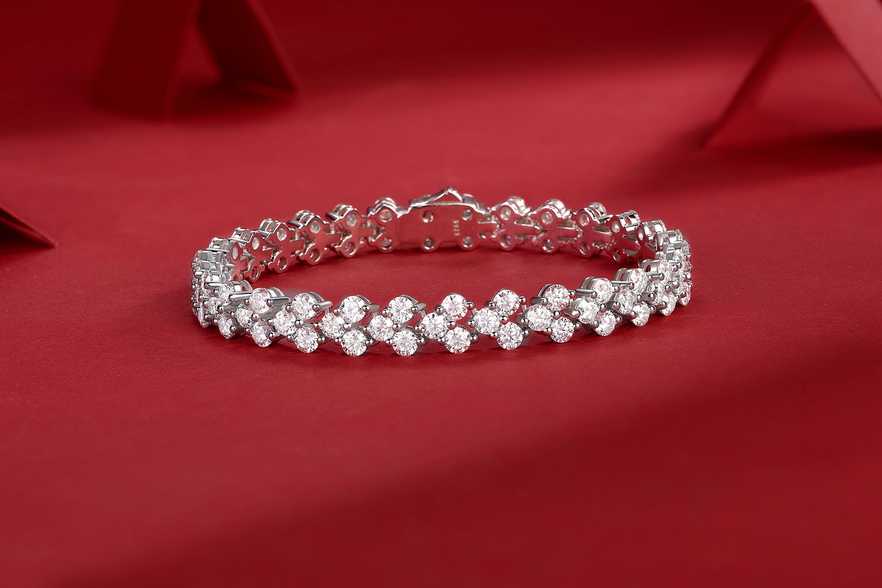 925 Sterling Silver Tennis Bracelet – Elegant Diamond Look Luxury Jewelry for Women