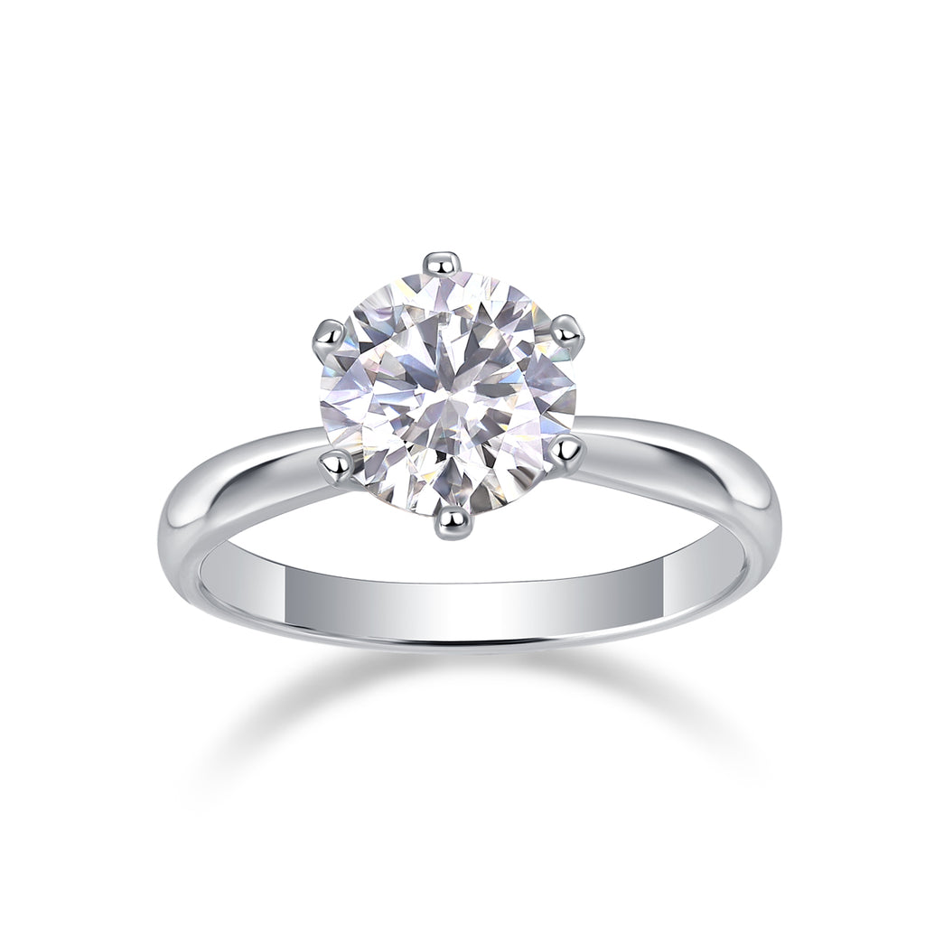 925 Sterling Silver Solitaire Ring for Women – Classic Round Cut Engagement Ring | Elegant Minimal Jewelry
