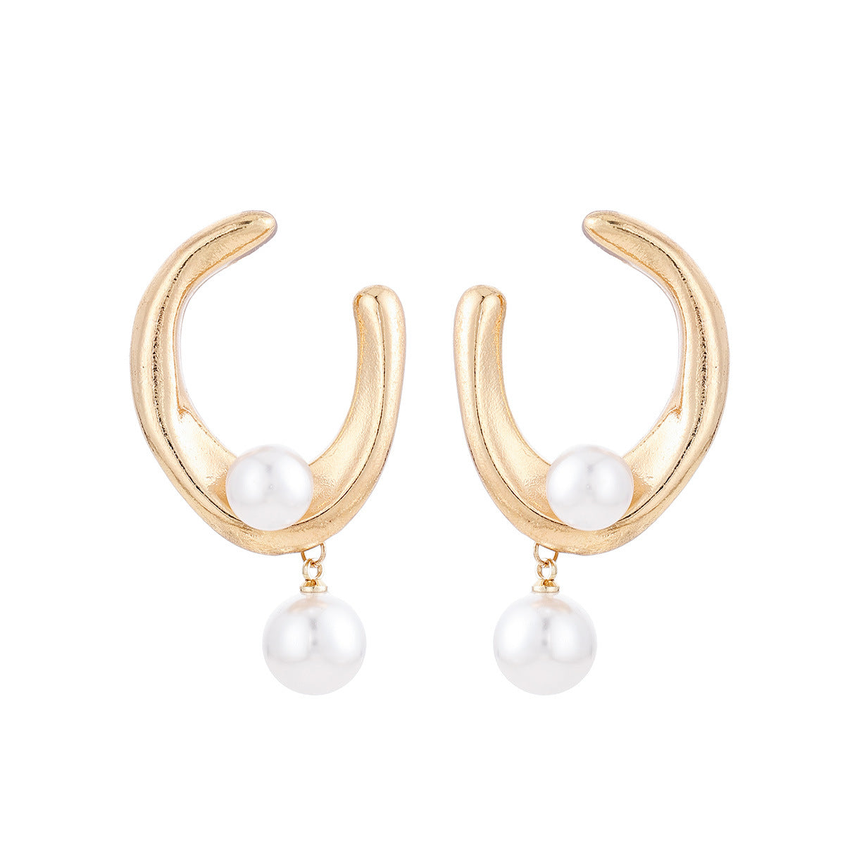 Pearl & Turquoise Gold-Tone Earrings Set | Elegant Statement | Luvia