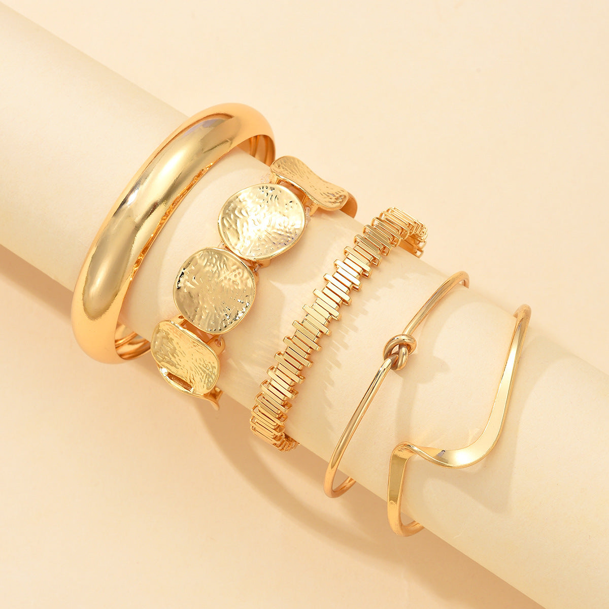 Retro Wave Knot Bracelet Set