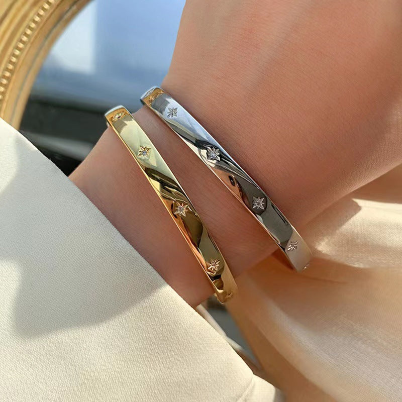 Celestial Glow | Wide Cuff Bracelet