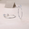 Moissanite Stud Earrings | Luxury Diamond Silver