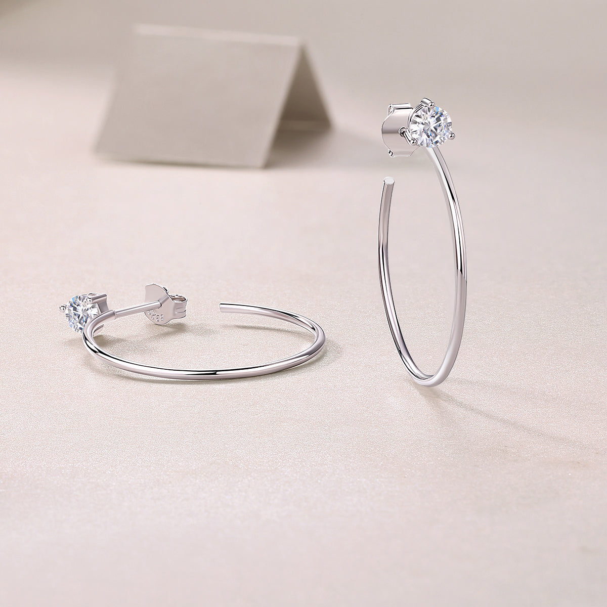 Moissanite Stud Earrings | Luxury Diamond Silver