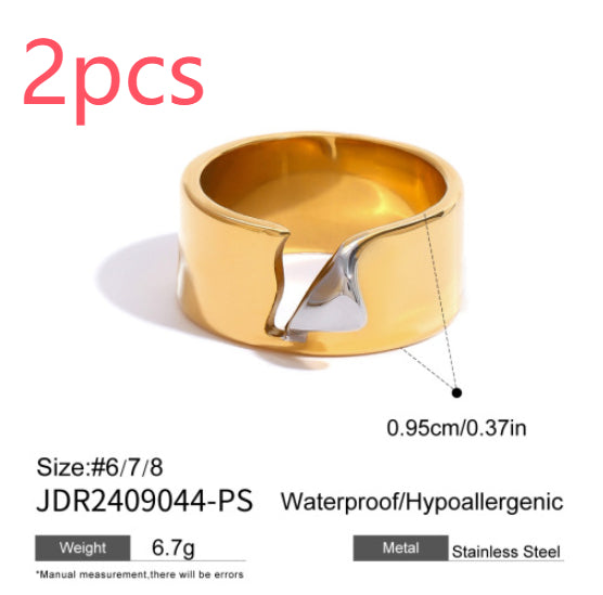 Gold & Silver Stackable Rings Set – Luxury Minimal Statement Jewelry | Luvia Global