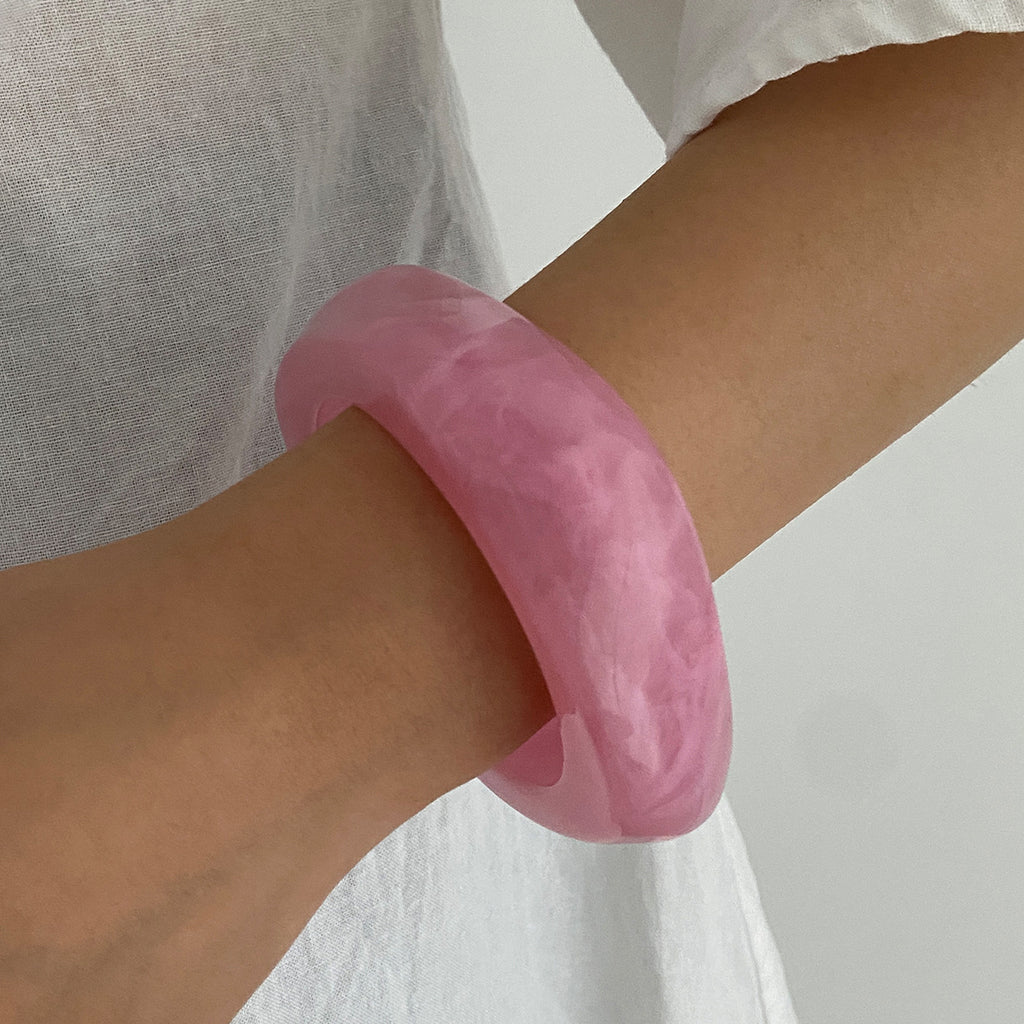 Ombre Acrylic Wide Cuff Bracelet | Modern Art